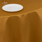 120" Gold Seamless Lamour Satin Round Tablecloth for 5 Foot Table With Floor-Length Drop