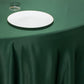 120" Hunter Emerald Green Seamless Lamour Satin Round Tablecloth for 5 Foot Table With Floor-Length Drop