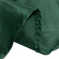 120" Hunter Emerald Green Seamless Lamour Satin Round Tablecloth for 5 Foot Table With Floor-Length Drop