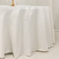 120" Ivory Seamless Lamour Satin Round Tablecloth for 5 Foot Table With Floor-Length Drop