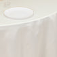 120" Ivory Seamless Lamour Satin Round Tablecloth for 5 Foot Table With Floor-Length Drop