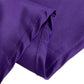 120" Purple Seamless Lamour Satin Round Tablecloth for 5 Foot Table With Floor-Length Drop