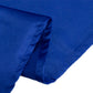 120" Royal Blue Seamless Lamour Satin Round Tablecloth for 5 Foot Table With Floor-Length Drop