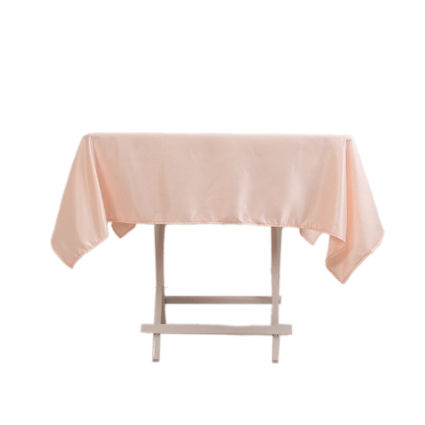 54" Blush Lamour Satin Square Tablecloth