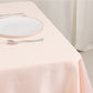 54" Blush Lamour Satin Square Table Overlay