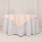 54" Blush Lamour Satin Square Table Overlay