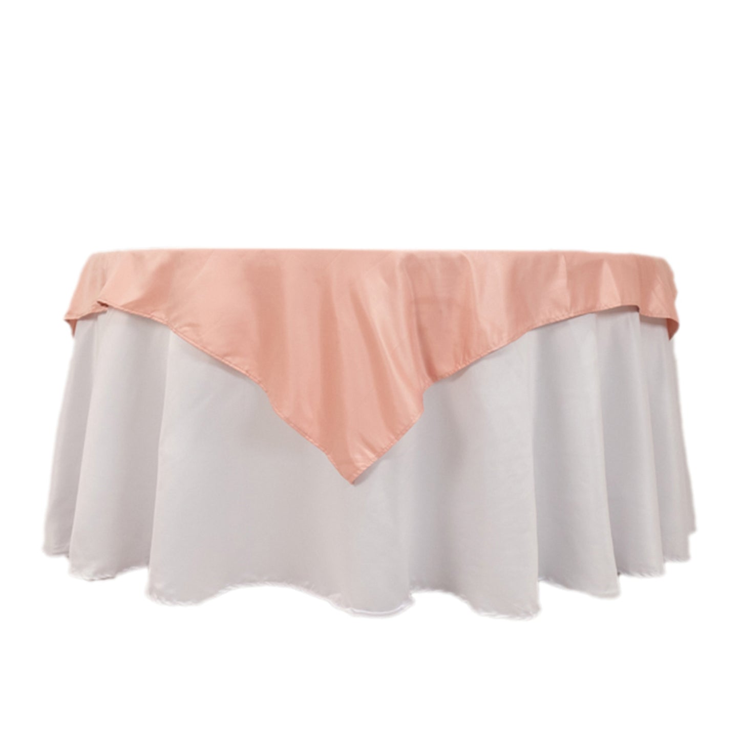 54" Dusty Rose Lamour Satin Square Table Overlay