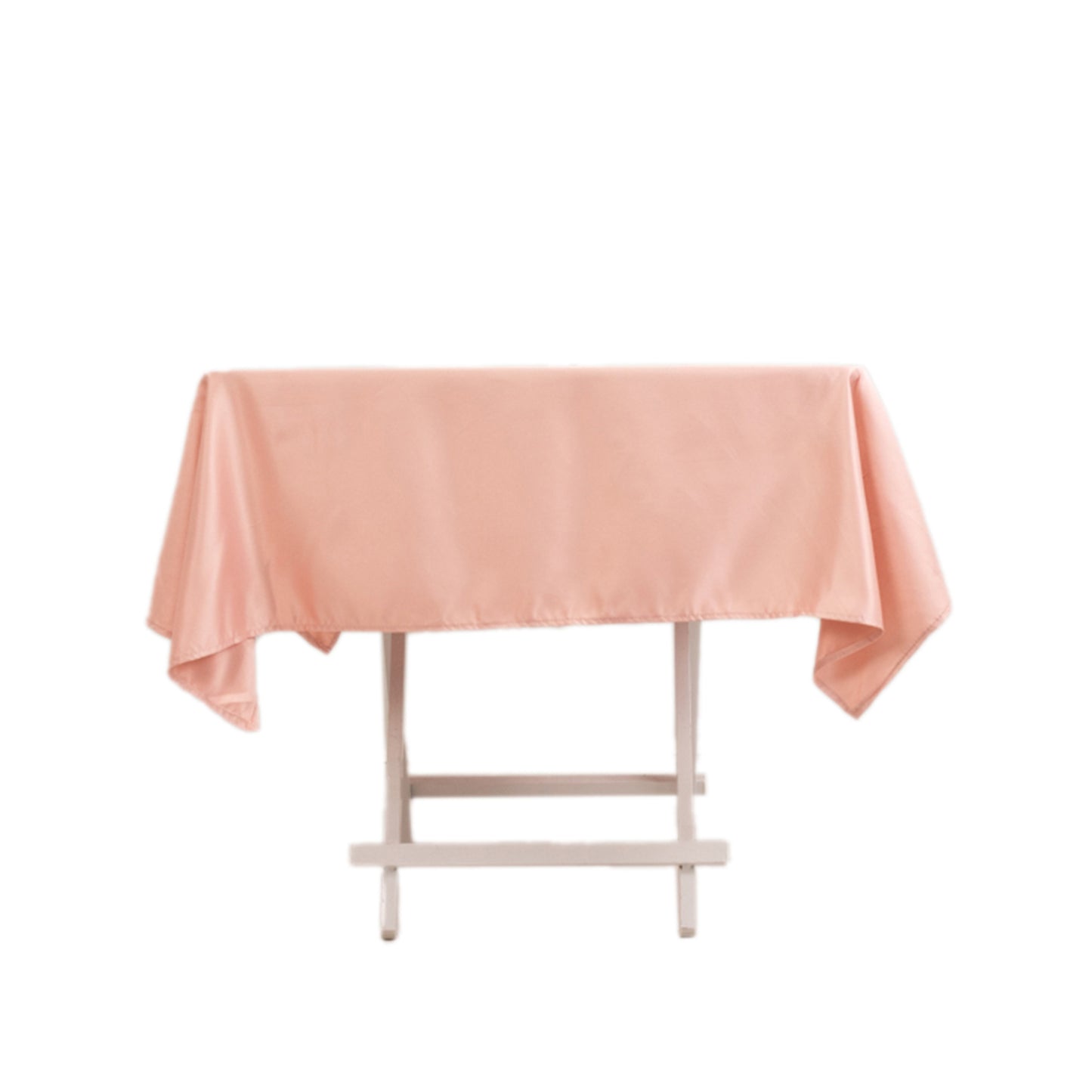 54" Dusty Rose Lamour Satin Square Tablecloth