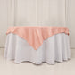 54" Dusty Rose Lamour Satin Square Table Overlay