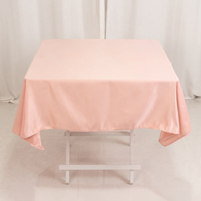 Seamless Dusty Rose Lamour Satin Tablecloth - 54"