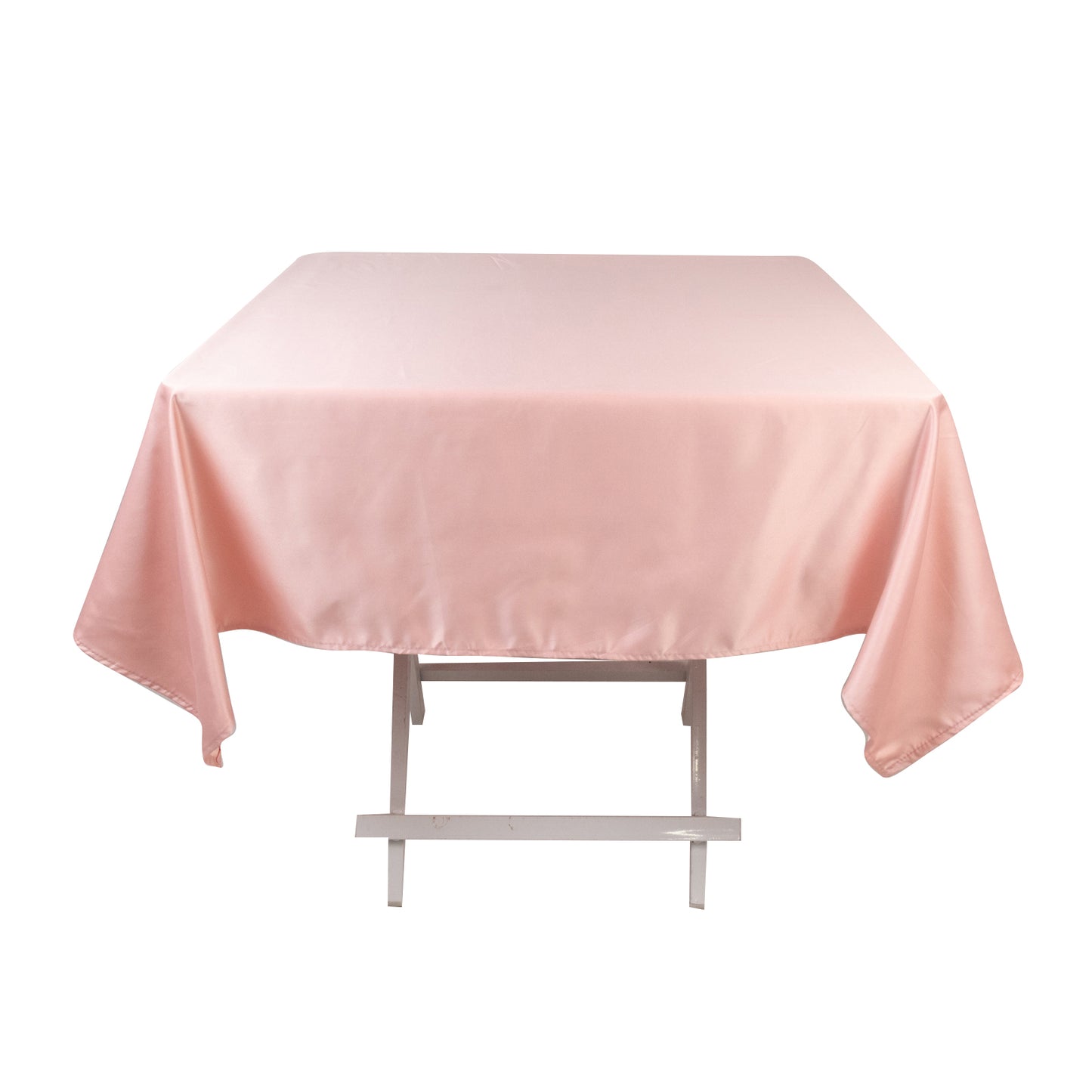54" Dusty Rose Lamour Satin Square Tablecloth