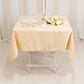 54" Beige Lamour Satin Square Tablecloth