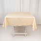 54" Beige Lamour Satin Square Tablecloth