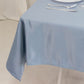 54" Dusty Blue Lamour Satin Square Table Overlay