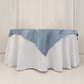 54" Dusty Blue Lamour Satin Square Table Overlay