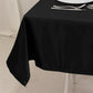 54" Black Lamour Satin Square Table Overlay