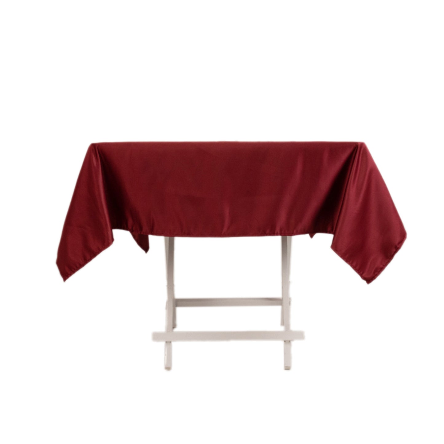 54" Burgundy Lamour Satin Square Tablecloth
