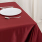 54" Burgundy Lamour Satin Square Table Overlay