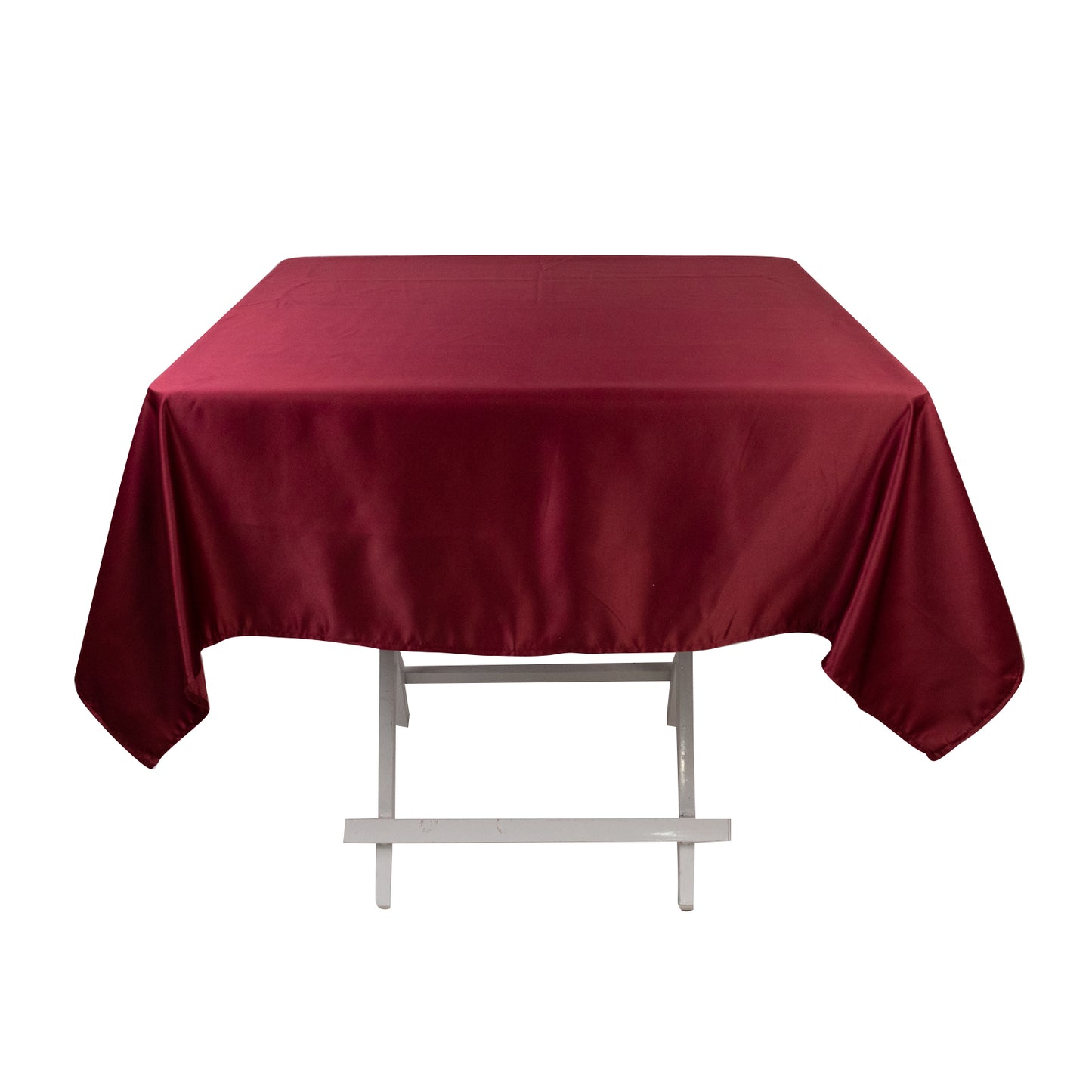 54" Burgundy Lamour Satin Square Tablecloth