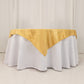 54" Champagne Lamour Satin Square Table Overlay