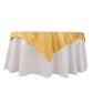 54" Champagne Lamour Satin Square Table Overlay