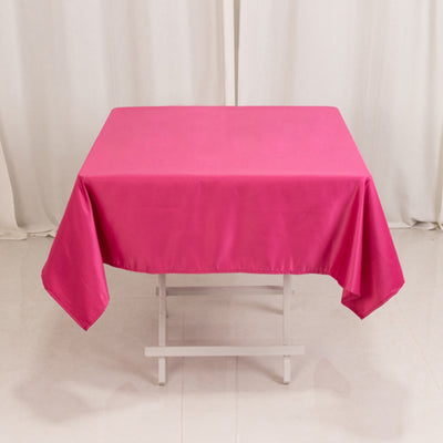 Seamless Fuchsia Lamour Satin Tablecloth - 54"