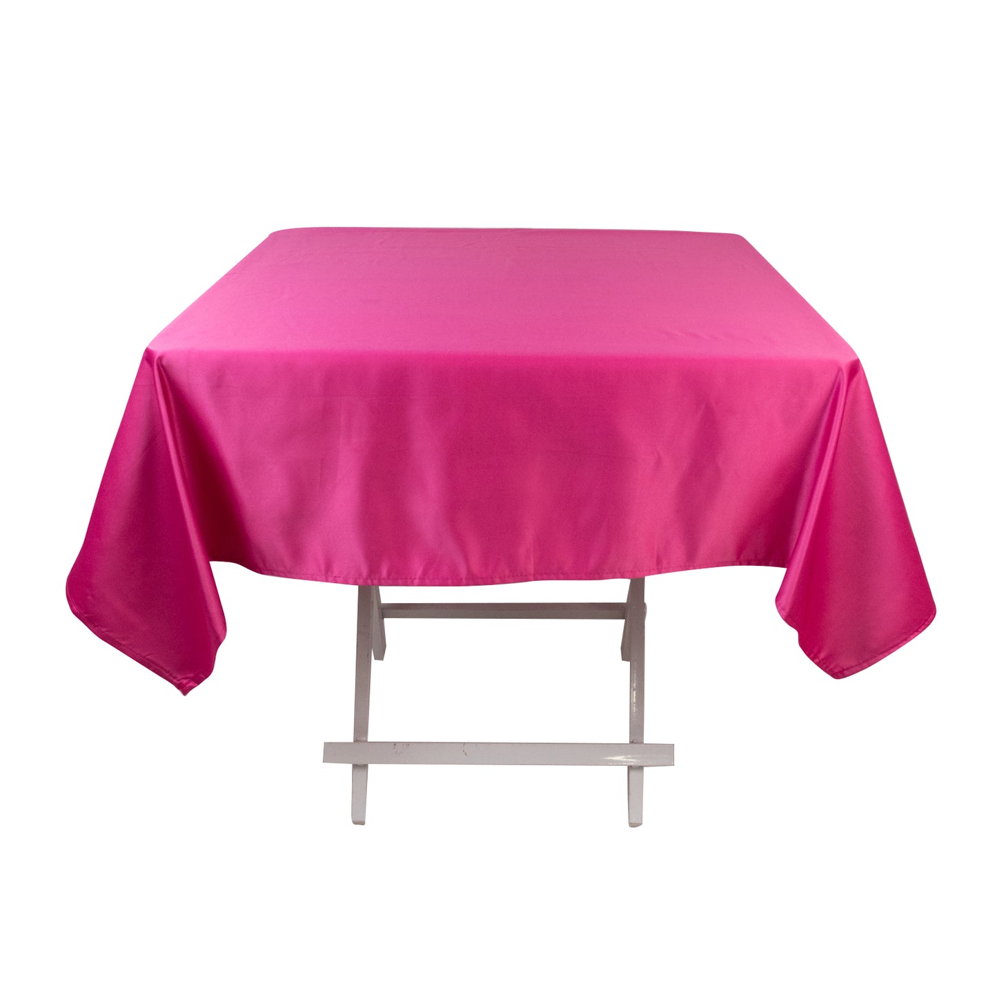 54" Fuchsia Lamour Satin Square Tablecloth