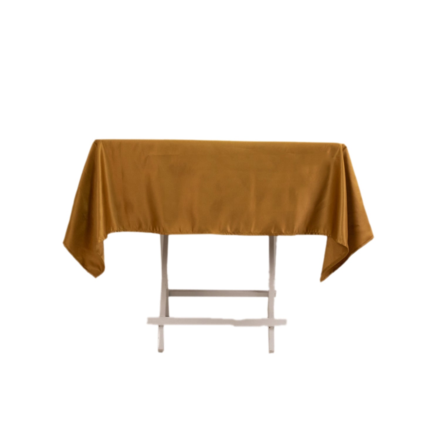 54" Gold Lamour Satin Square Tablecloth
