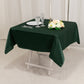 54" Hunter Emerald Green Lamour Satin Square Table Overlay