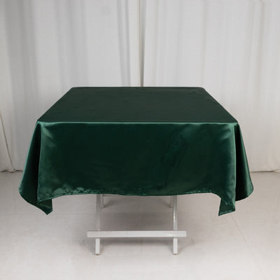 Seamless Hunter Emerald Green Lamour Satin Tablecloth - 54"