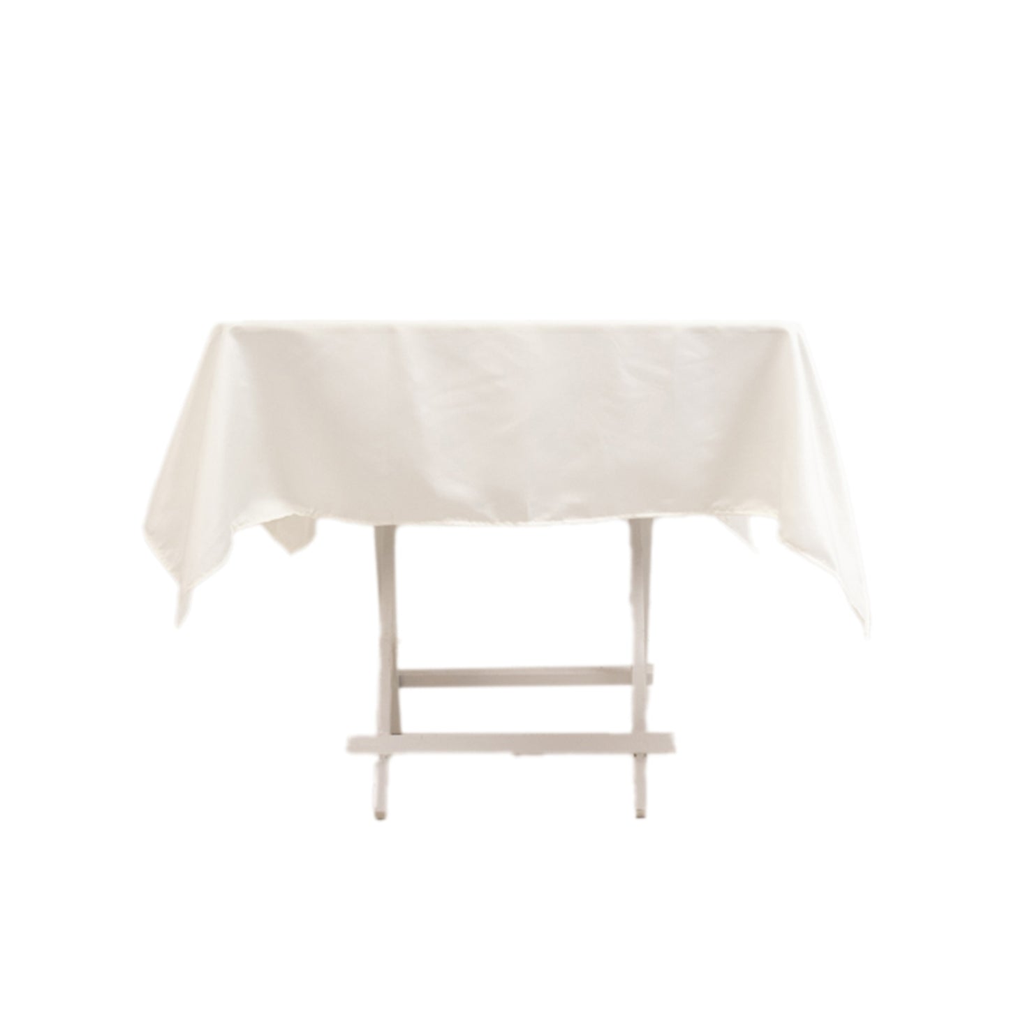 54" Ivory Lamour Satin Square Tablecloth