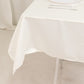 54" Ivory Lamour Satin Square Table Overlay