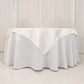 54" Ivory Lamour Satin Square Table Overlay