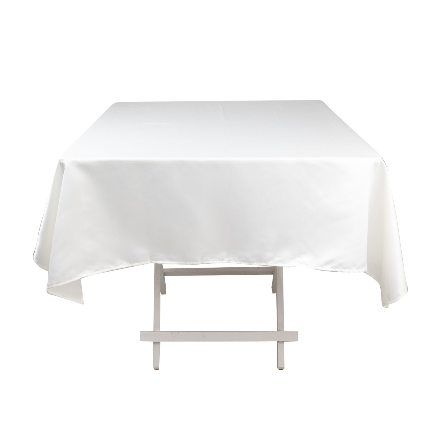 54" Ivory Lamour Satin Square Tablecloth