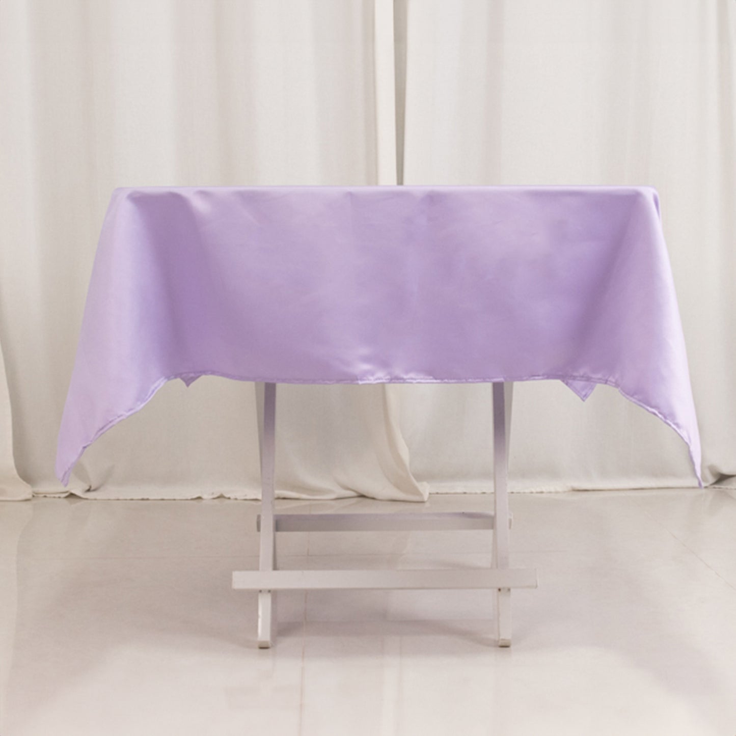54" Lavender Lilac Lamour Satin Square Tablecloth