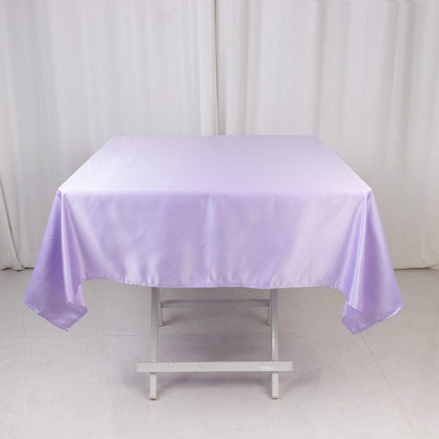 54" Lavender Lilac Lamour Satin Square Tablecloth