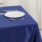 54" Navy Blue Lamour Satin Square Table Overlay