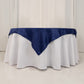 54" Navy Blue Lamour Satin Square Table Overlay