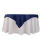54" Navy Blue Lamour Satin Square Table Overlay