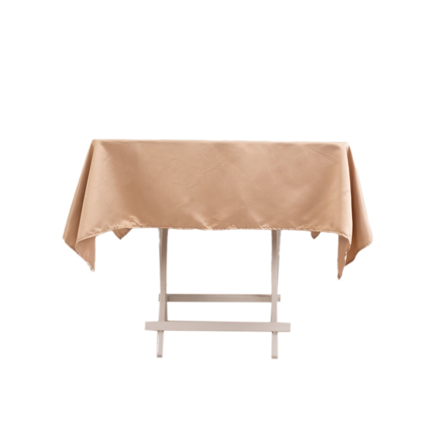 54" Nude Lamour Satin Square Tablecloth