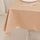 54" Nude Lamour Satin Square Table Overlay