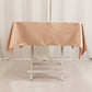 54" Nude Lamour Satin Square Tablecloth