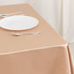 54" Nude Lamour Satin Square Table Overlay