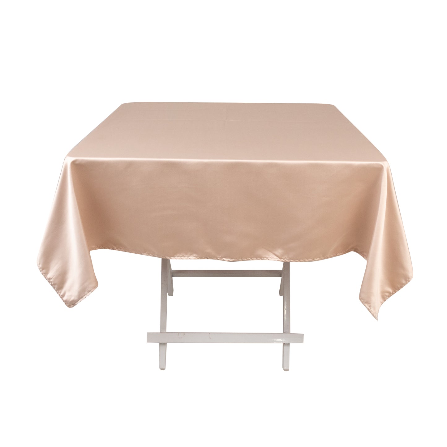 54" Nude Lamour Satin Square Tablecloth