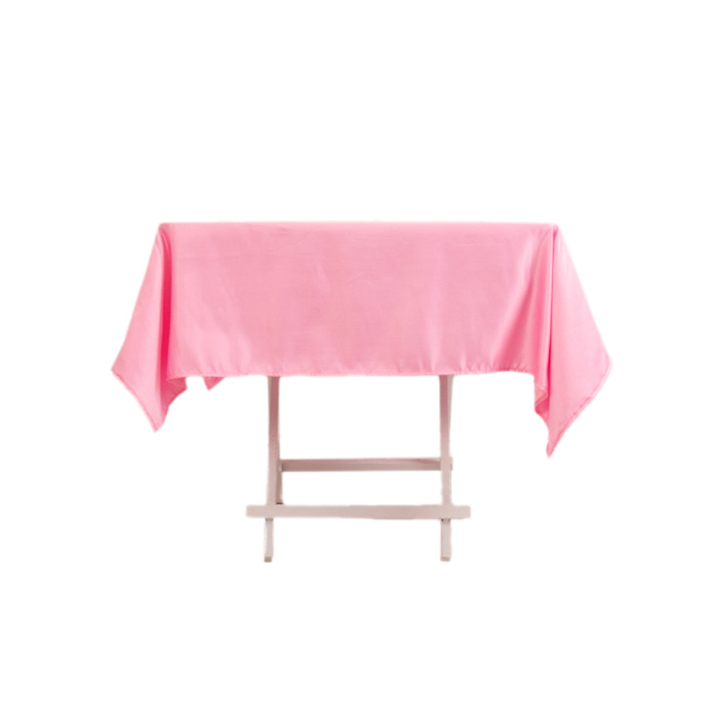 54" Pink Lamour Satin Square Tablecloth