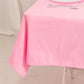 54" Pink Lamour Satin Square Table Overlay