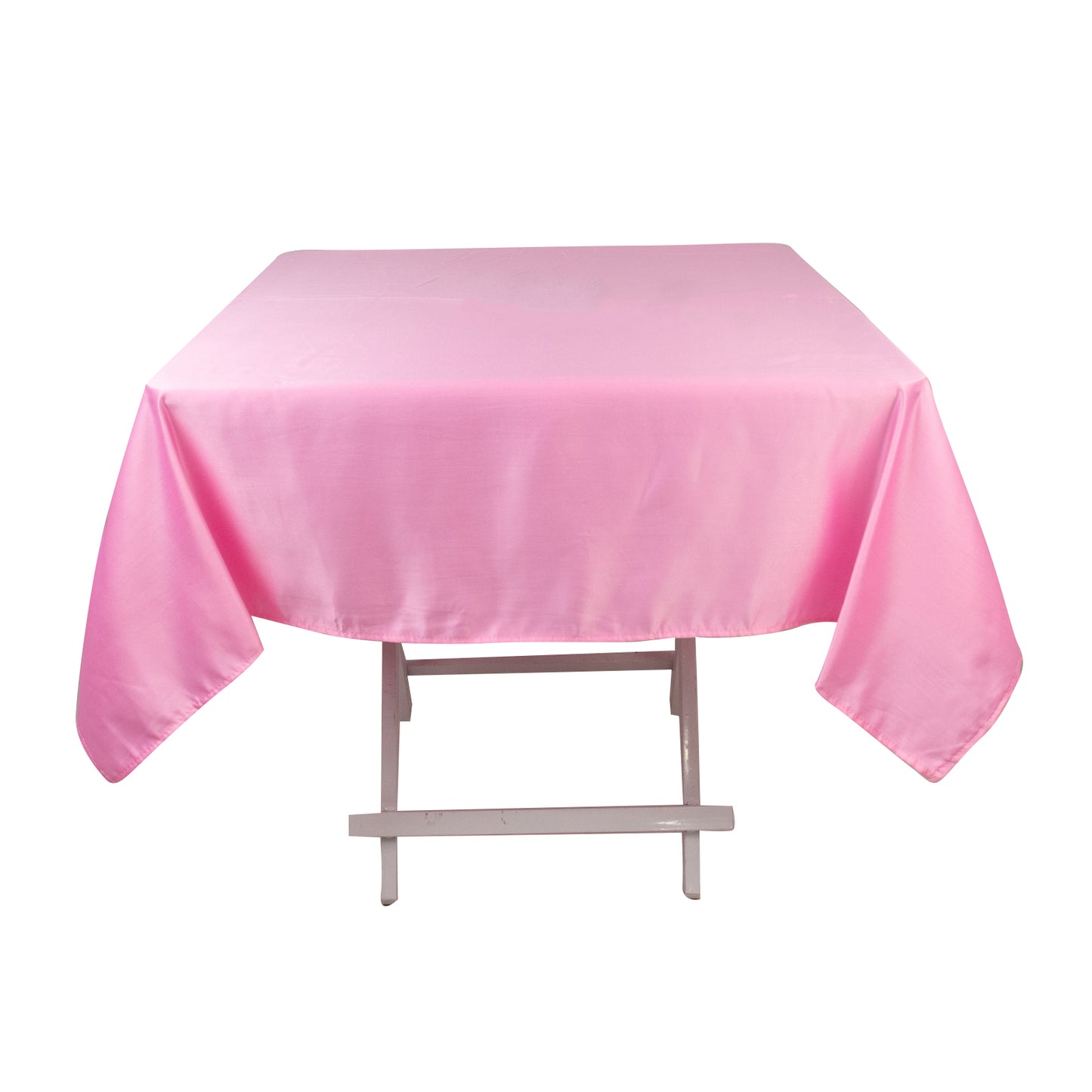 54" Pink Lamour Satin Square Tablecloth
