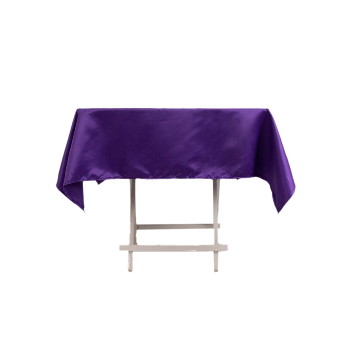 54" Purple Lamour Satin Square Tablecloth