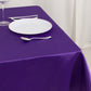 54" Purple Lamour Satin Square Table Overlay