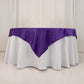 54" Purple Lamour Satin Square Table Overlay